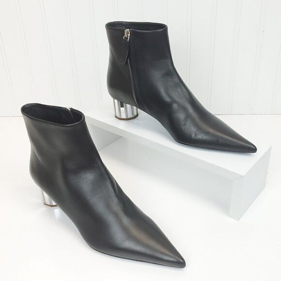 Proenza Schouler Shoes - Proenza Schouler Mirrored Facet Heel Pointed Ankle Boots SH-050